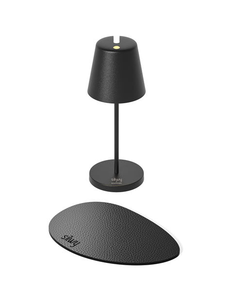 Silwy x Sompex | Tafellamp PORTOFINO | zwart | oplaadbare tafellamp | Magnetisch | Ideaal voor camping of boot